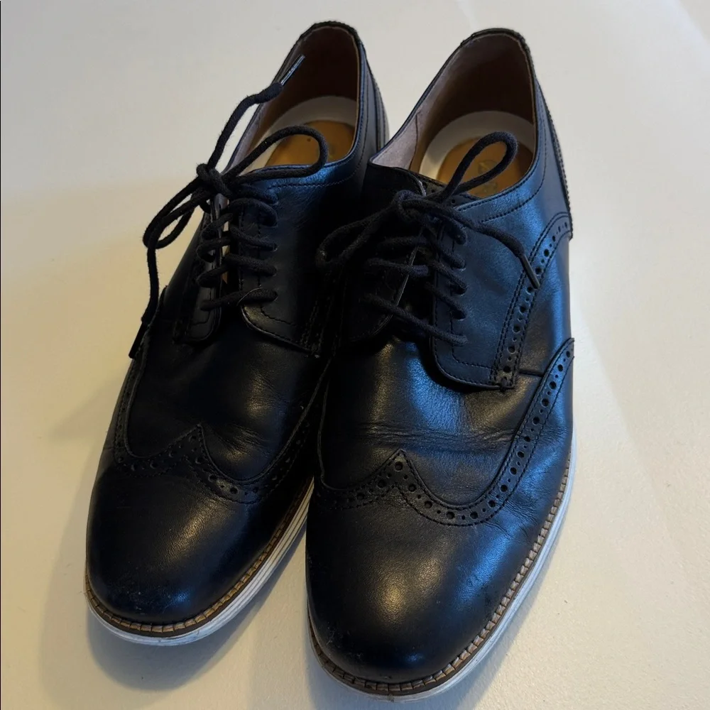 Cole Haan Men's Black Leather Dress Shoes Sz 11.5. Tub1